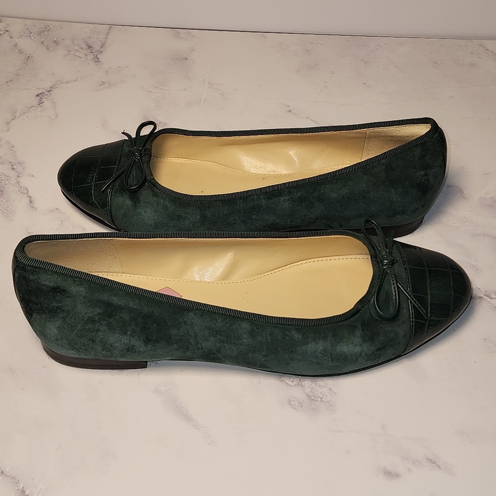 Mark Fisher Jodi Toe Ballet Flats Velvet Shoes